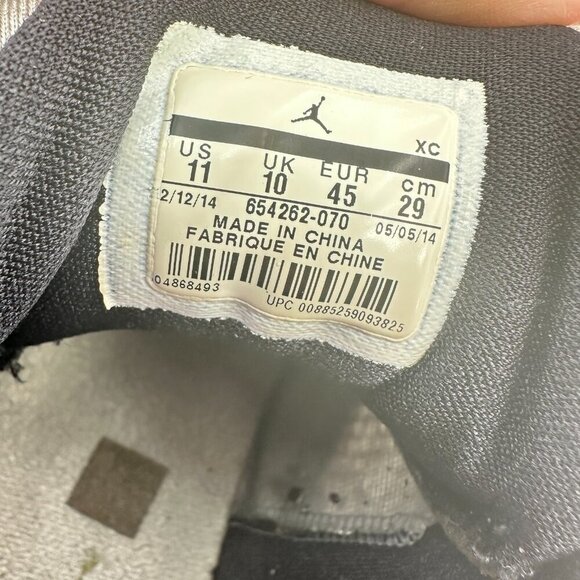 Nike Air Jordan Flight 9.5 High Top Men Size 11 654262 070 Gray Black Shoes - Picture 10 of 11